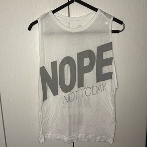 Rebook muscle tank “nope not today” EUC XS.